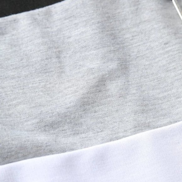 Black Casual Men's Color Block Shorts - Picture 5 of 6